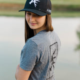 Black Antler Symbol Snapback Hat