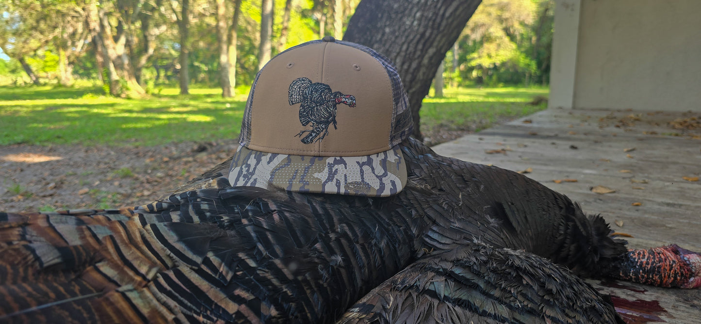 Roosted gobbler bottomland snapback tan