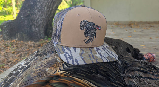 Roosted gobbler bottomland snapback tan