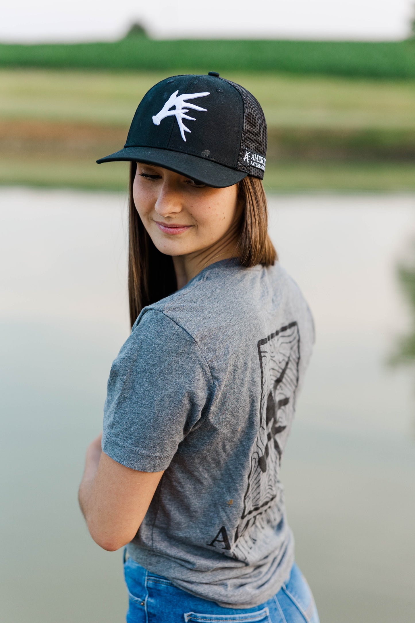 Black Antler Symbol Snapback