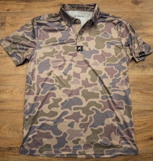 Duck camo golf polo