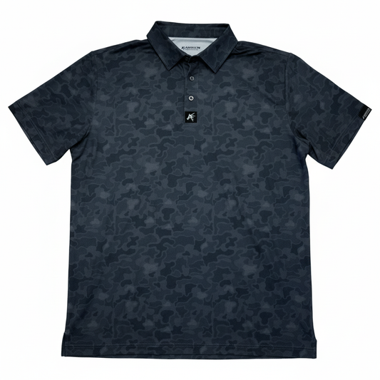 Black Marsh Duck Camo Golf Polo